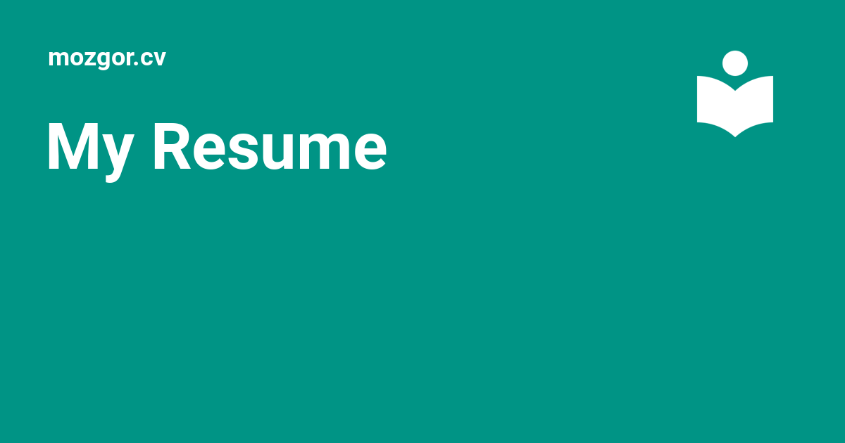 My resume mozgor cv