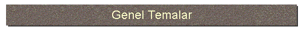Genel Temalar